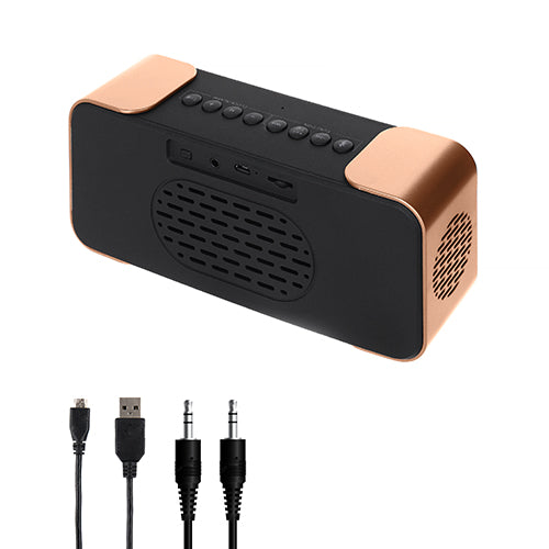 Kopparfärgad radio med väckarklocka, Bluetooth och FM-radio