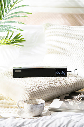 Multifunktionell Bluetooth-soundbar med klocka och alarm