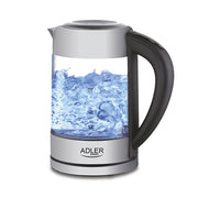 Vattenkokare 1,7 L i glas, temperaturstyrd, med LCD och LED-belysning