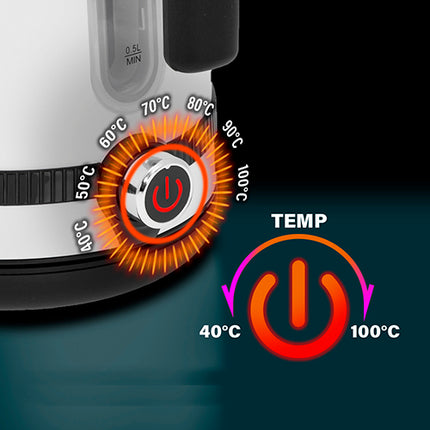 Snygg vattenkokare i rostfritt stål med LCD-skärm och temperaturkontroll – 1,7 L