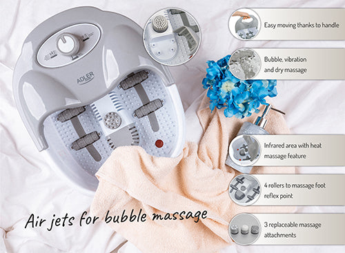 Fodspa med Massage, Bobler, Varme & Massageruller