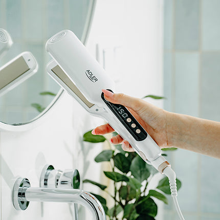 Plattång med breda keramiska plattor och LCD-skärm