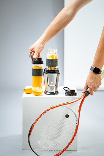 Blender med 2 sportsflasker