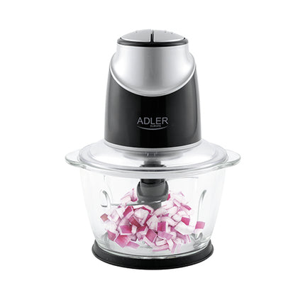 Køkkenhakker med Glasbeholder & 4 Rustfri Stålblade – 1,2L