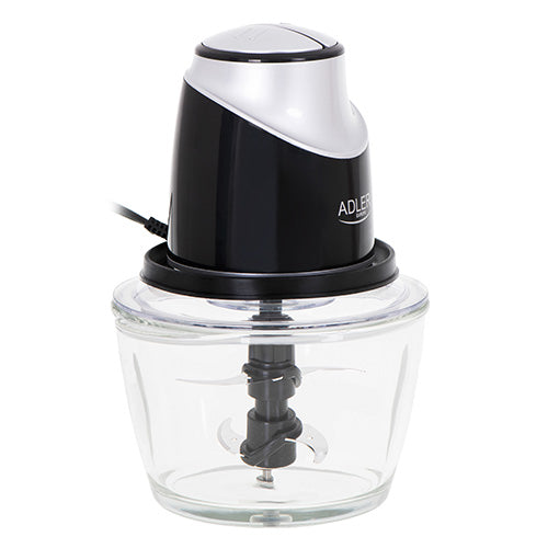 Køkkenhakker med Glasbeholder & 4 Rustfri Stålblade – 1,2L