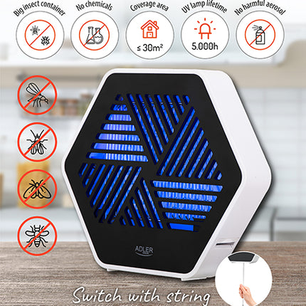 Kraftigt myg- og fluefælde fra Adler  - Effektiv via UV lys