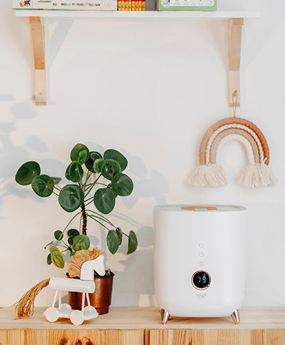 Ultraljudsluftfuktare med LED-skärm och aromaterapi