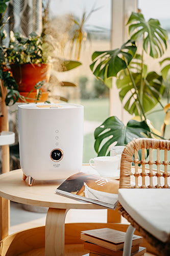 Ultraljudsluftfuktare med LED-skärm och aromaterapi