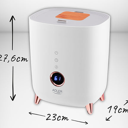 Ultrasonisk Luftfugter med LED Display og Aromaterapi