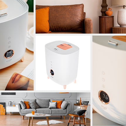 Ultrasonisk Luftfugter med LED Display og Aromaterapi