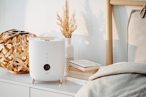 Ultraljudsluftfuktare med LED-skärm och aromaterapi