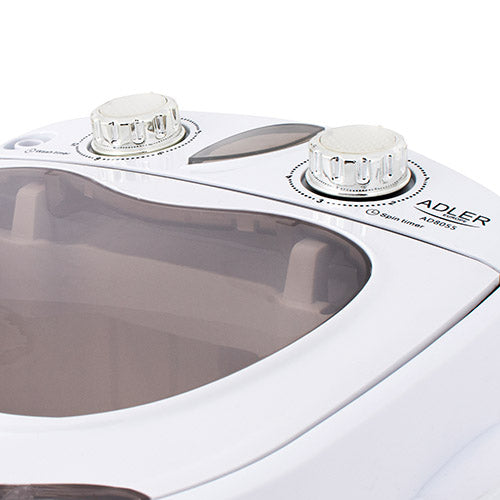 Kompakt minitvättmaskin med spinner – perfekt för resor och små hem