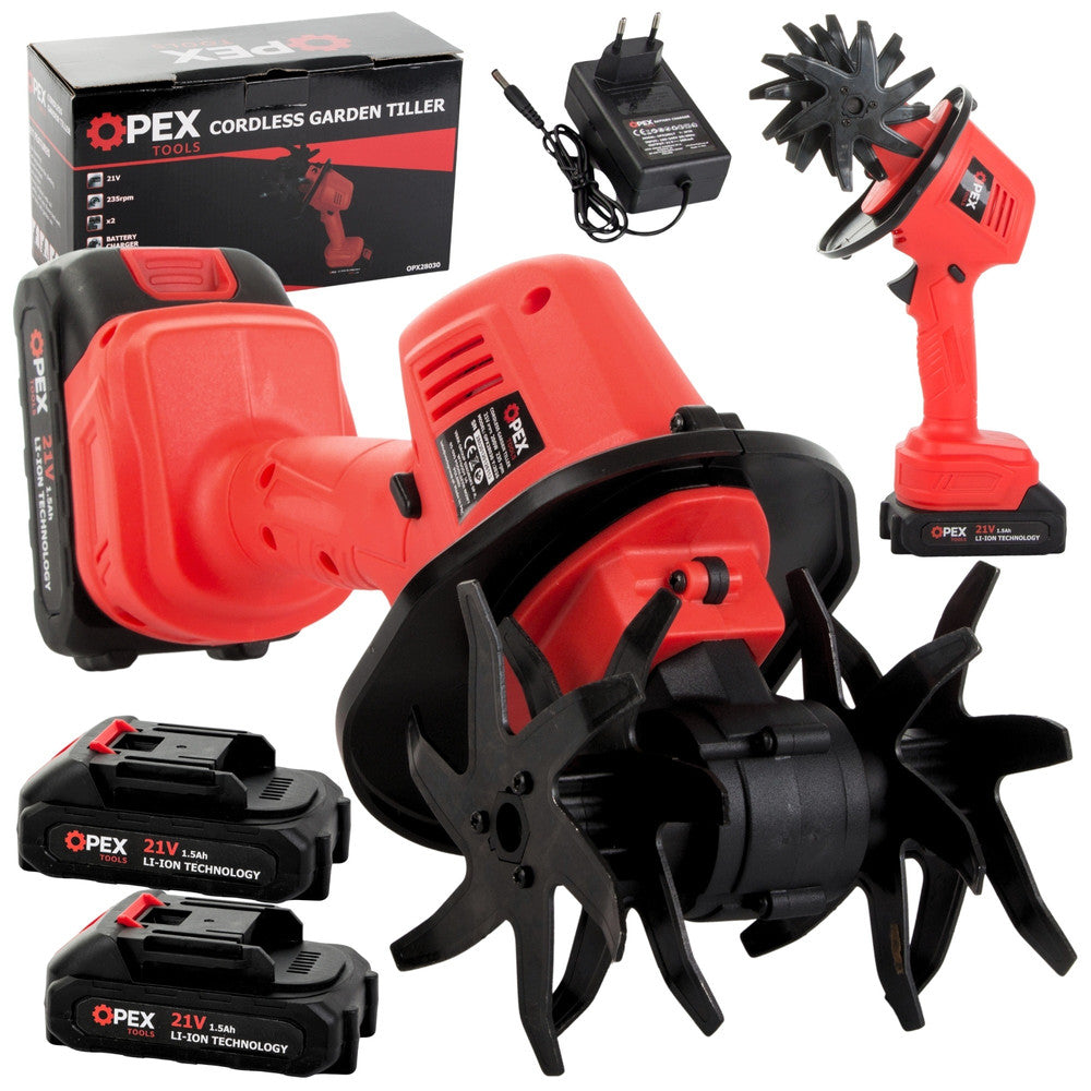 OPEX TOOLS OPX28030 Mini Havefræser 2x 21V Rød og Sort