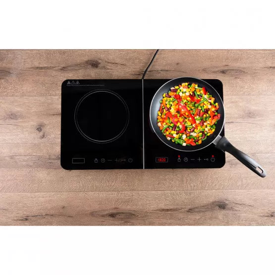 Dubbel induktionshäll – 3500W med touch- och digitaldisplay