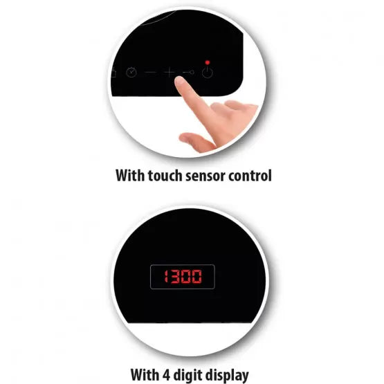 Dubbel induktionshäll – 3500W med touch- och digitaldisplay