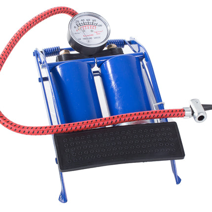 Fodpumpe til Bil og Cykel med To Cylindre - Effektiv og Robust