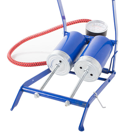 Fodpumpe til Bil og Cykel med To Cylindre - Effektiv og Robust