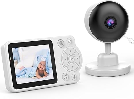 Babyvakt 2,8” Skärm – Trådlös utan WiFi, Mörkerseende & 2-vägs Ljud