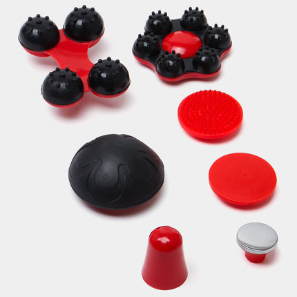 Universal vibrationsmassageapparat med 7 olika massagehuvuden