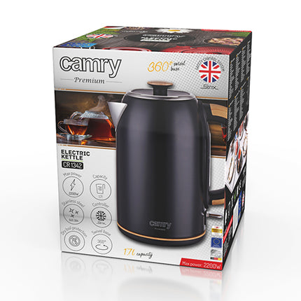 Elkedel 1,7L i rustfrit stål – Automatisk sluk