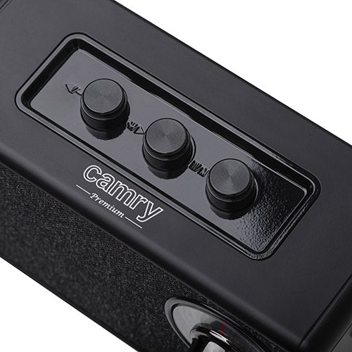 Svart FM-radio med Bluetooth