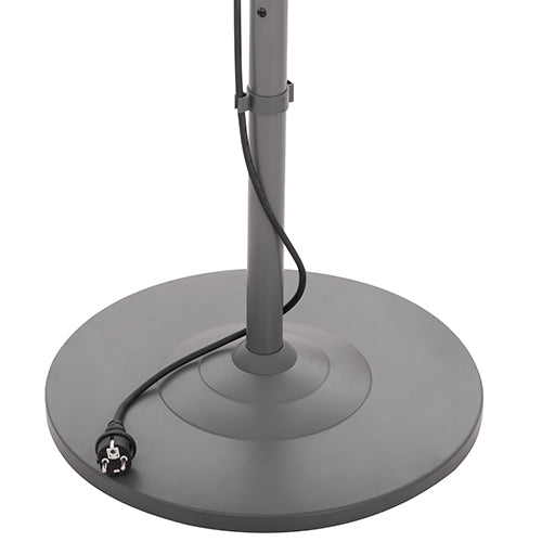 Terrassvärmare med justerbar höjd och lätt vattenskydd