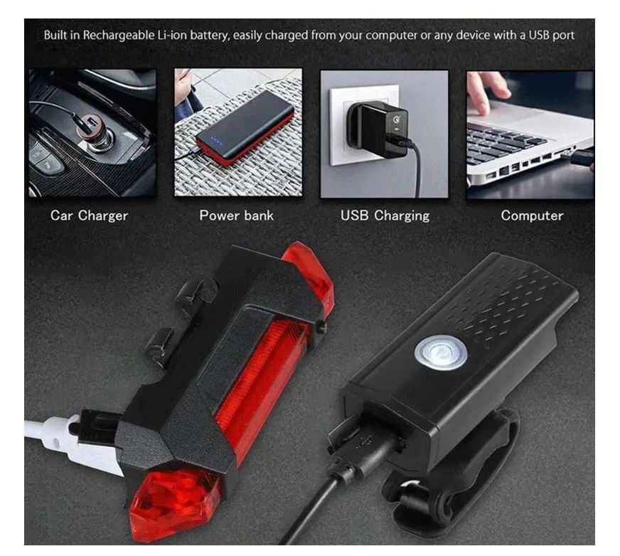 Cykellygte sæt USB LED