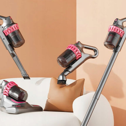 Trådløs støvsuger 100W, 2-i-1 med HEPA-filter og 4 Mundstykker