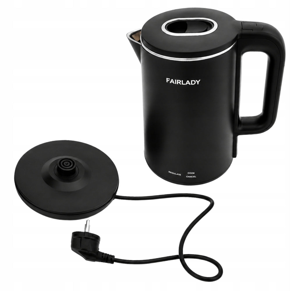 Elkedel 1,9 Liter med Temperaturstyring og LED Display – 1500W Sort Elektrisk Kedel