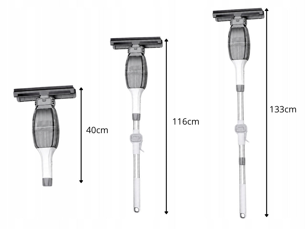 Genopladelig 2-i-1 Gulvmoppe & Vinduesvasker med Spray og Vandskraber