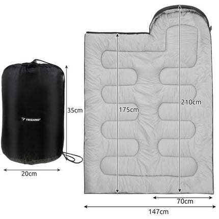 2-i-1 sovsäck med huva: Lätt och varm för resor och utomhus 