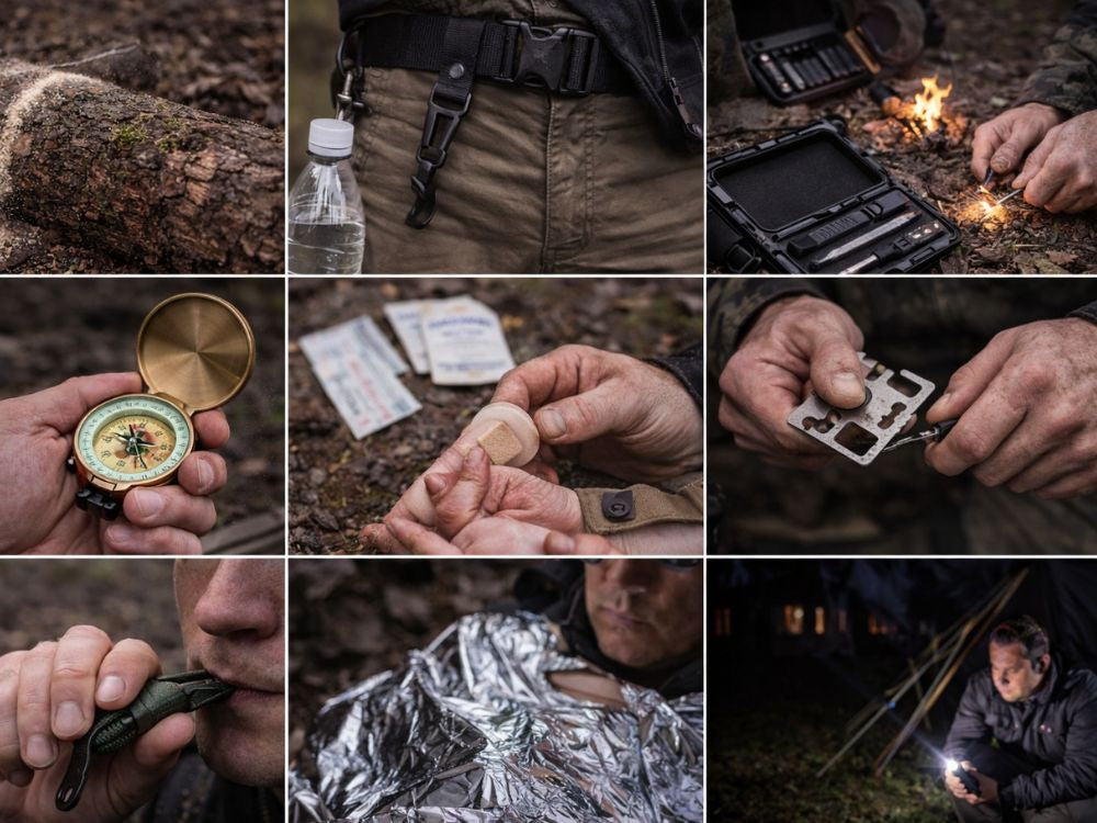 Overlevelsessæt 35-i-1 med Kuffert – Overlevelsessæt til Camping, Outdoor, Bushcraft og Vandring