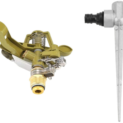 Effektiv 360° roterande metall trädgårdsvatten - perfekt för alla grönområden 