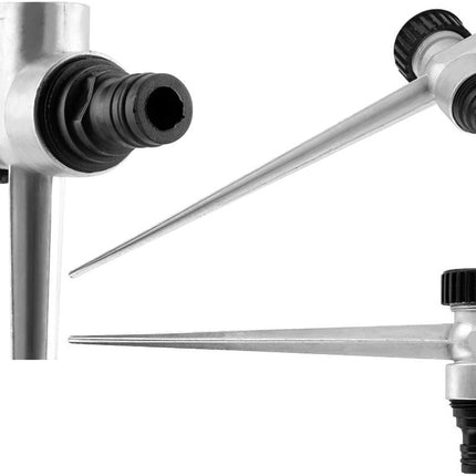 Effektiv 360° roterande metall trädgårdsvatten - perfekt för alla grönområden 