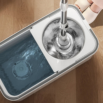 360 roterande mopp med 2x mikrofiberkuddar - effektiv och ergonomisk rengöring