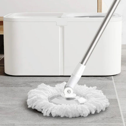 360 roterande mopp med 2x mikrofiberkuddar - effektiv och ergonomisk rengöring