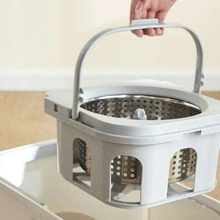 360 roterande mopp med 2x mikrofiberkuddar - effektiv och ergonomisk rengöring