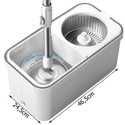 360 roterande mopp med 2x mikrofiberkuddar - effektiv och ergonomisk rengöring