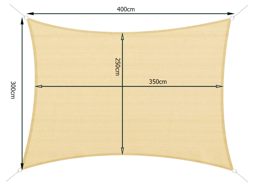 Solsegel Grå/Beige 3 storlekar