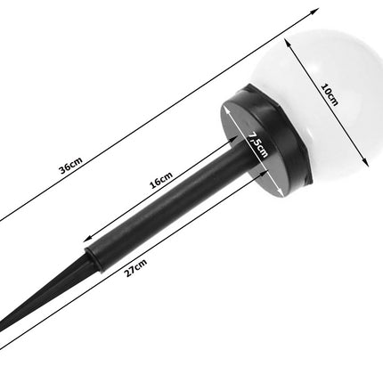 Soldrivna trädgårdsglobslampor 10 cm med Sensor i flera färger - 4 st