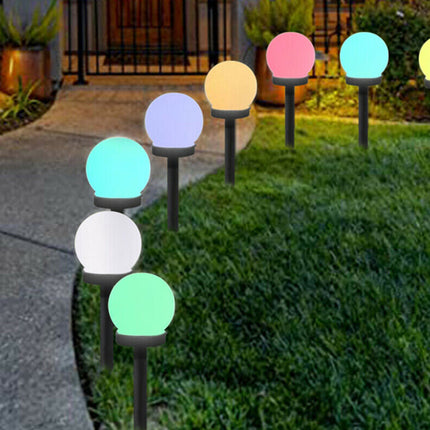Soldrivna trädgårdsglobslampor 10 cm med Sensor i flera färger - 4 st