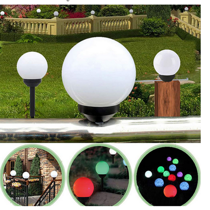 Soldrivna trädgårdsglobslampor 10 cm med Sensor i flera färger - 4 st