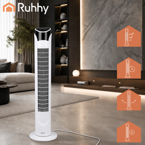 Tårnventilator 83 cm med Fjernbetjening – Støjsvag 45W