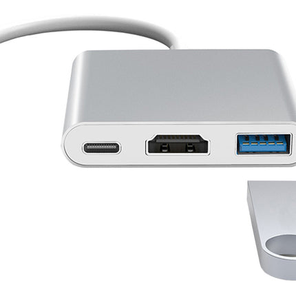 3-i-1 USB-C Adapter Hub med USB 3.0 och HDMI 4K