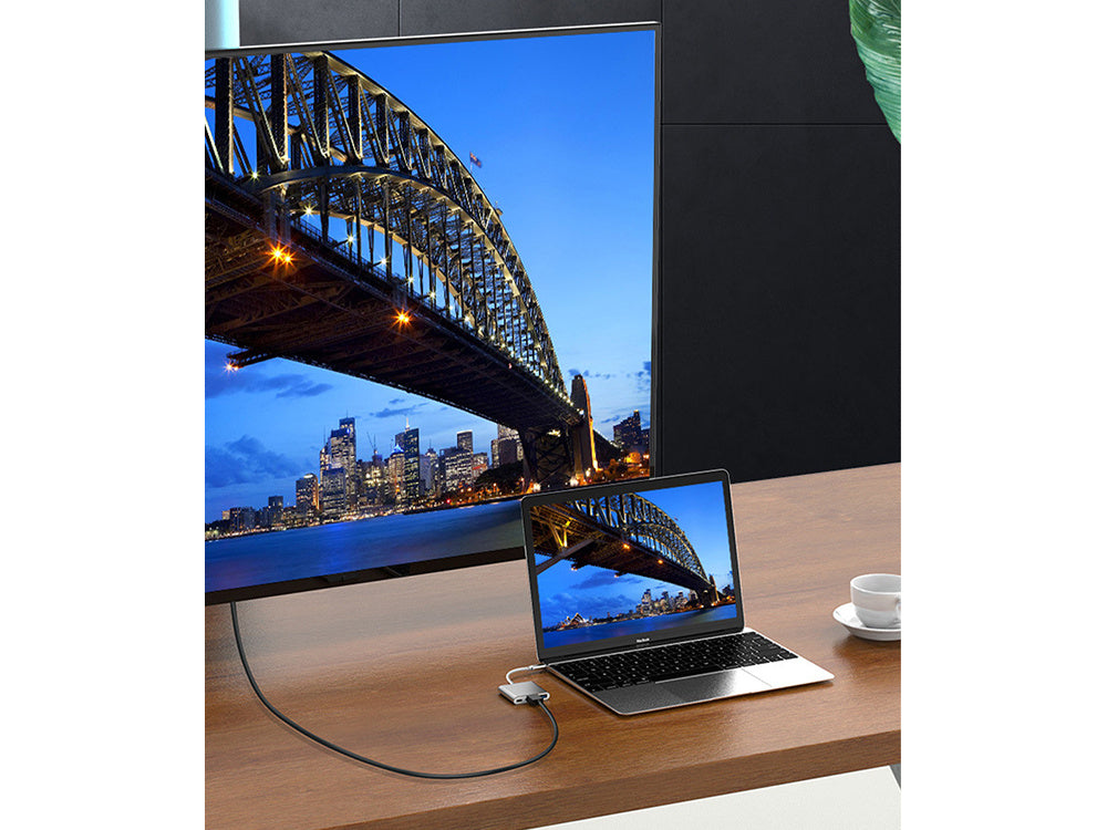 3-i-1 USB-C Adapter Hub med USB 3.0 och HDMI 4K