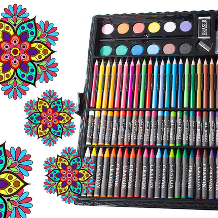 Konstnärsset i praktisk målarlåda – 168 delar för kreativ lek