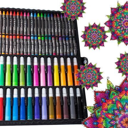 Konstnärsset i praktisk målarlåda – 168 delar för kreativ lek