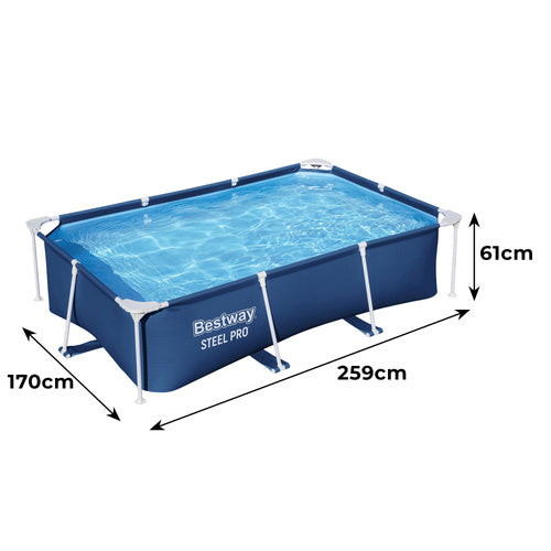 Havepool 259x170x61 cm – Frame Pool til Hele Familien