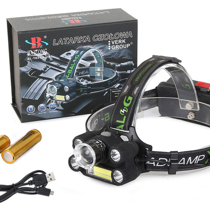 Kraftfull pannlampa - 5x LED, 400m räckvidd