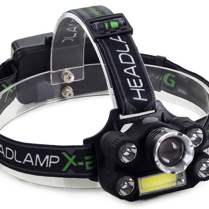 Kraftfull pannlampa - 5x LED, 400m räckvidd